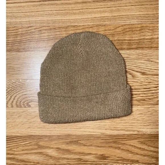 Zara Knit Gold Shimmer Knit Beanie Metallic Sparkle Slouchy Hat Soft Women’s - Picture 2 of 6